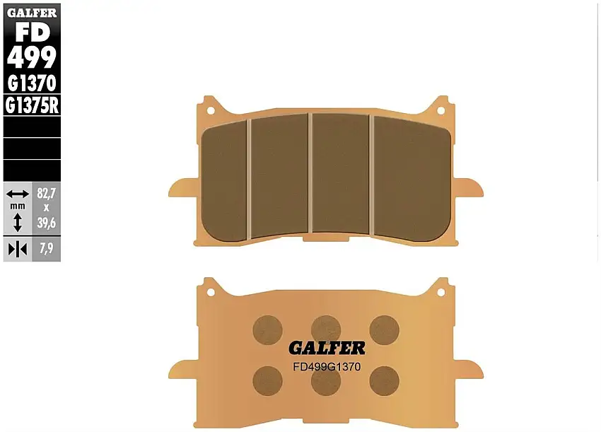 Pastiglie freno anteriori Galfer per Honda NT 1100 2022 - Mescola G1370 sinterizzata strada FD499G1370