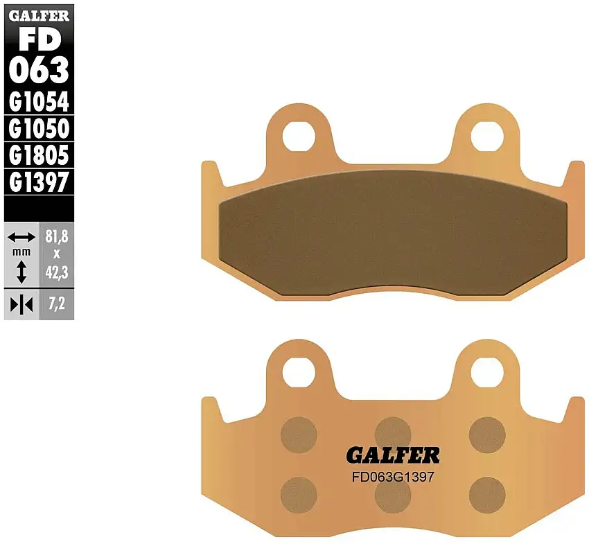 Pastiglie freno anteriori Galfer per honda scv 110 lead 2008 - Mescola G1397 sinterizzata offroad FD063G1397