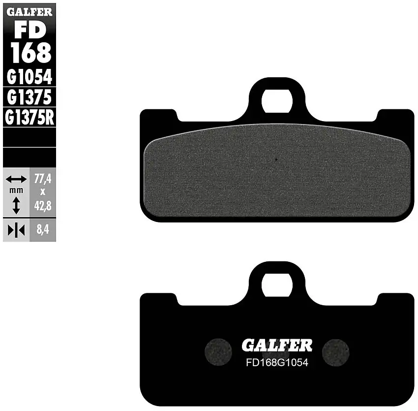 Pastiglie freno anteriori Galfer per honda tsr 250 1998 - Mescola G1054 semimetallica FD168G1054