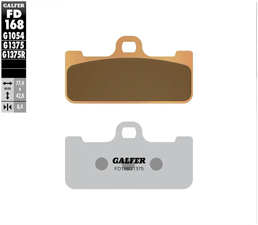 Pastiglie freno anteriori Galfer per honda tsr 250 1998 - Mescola G1375 sinterizzata sport FD168G1375