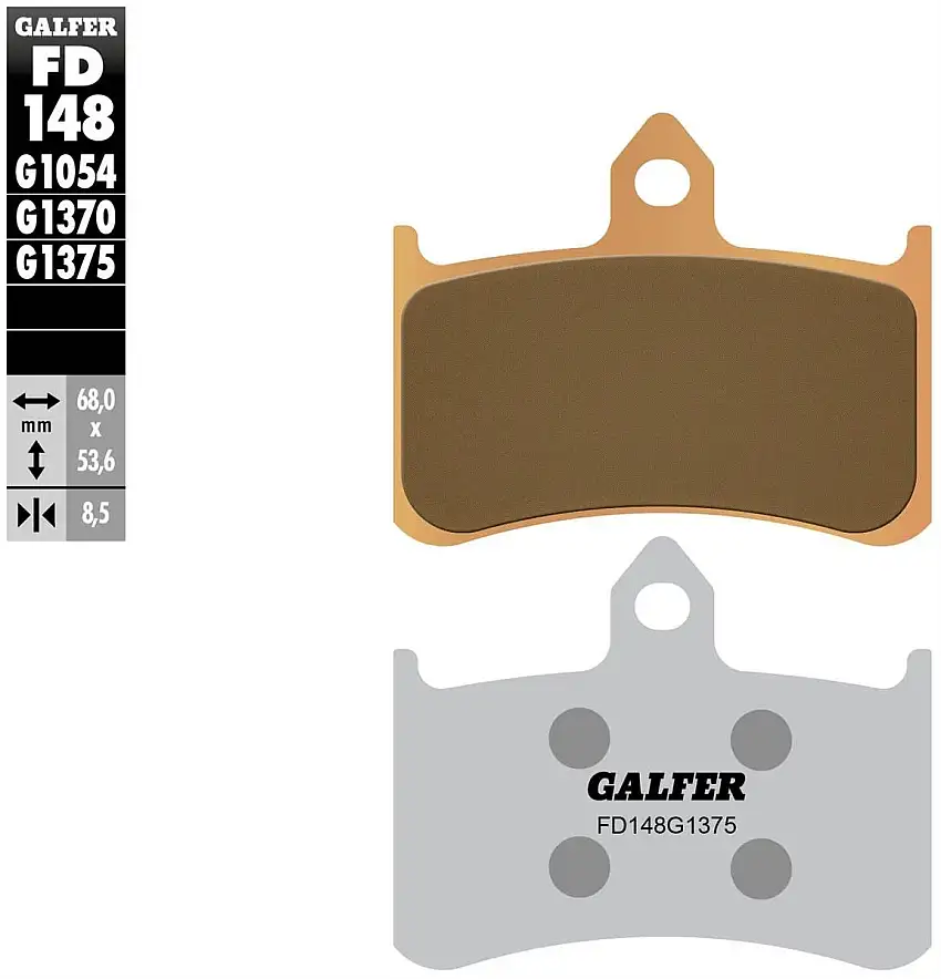 Pastiglie freno anteriori Galfer per Honda VTR 1000 F Firestorm 97-99 - Mescola G1375 sinterizzata sport FD148G1375