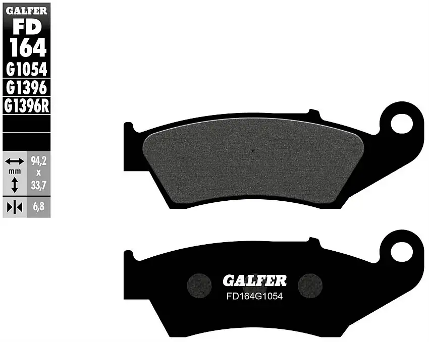 Pastiglie freno anteriori Galfer per Honda XR 400 R 1996 - Mescola G1054 semimetallica FD164G1054