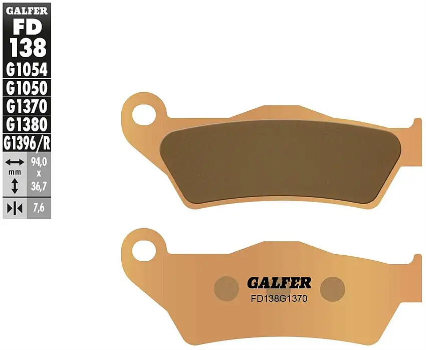 Pastiglie freno anteriori Galfer per Husaberg TE 300 2T 2011 - Mescola G1370 sinterizzata strada FD138G1370