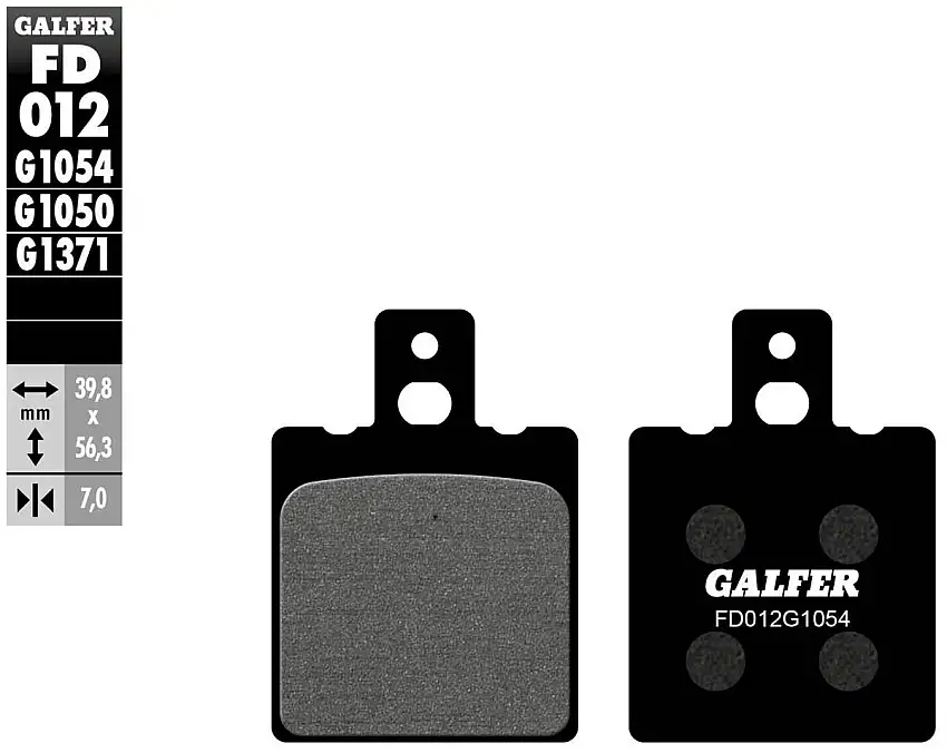 Pastiglie freno anteriori Galfer per husqvarna 504 1983 - Mescola G1054 semimetallica FD012G1054