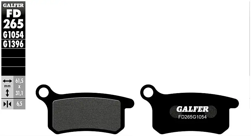 Pastiglie freno anteriori Galfer per Husqvarna CR 65 2011 - Mescola G1054 semimetallica FD265G1054