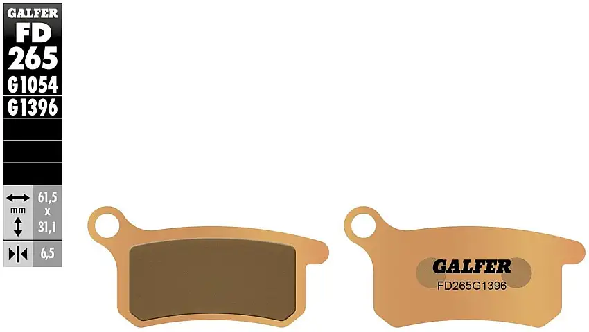 Pastiglie freno anteriori Galfer per Husqvarna CR 65 2011 - Mescola G1396 sinterizzata offroad FD265G1396