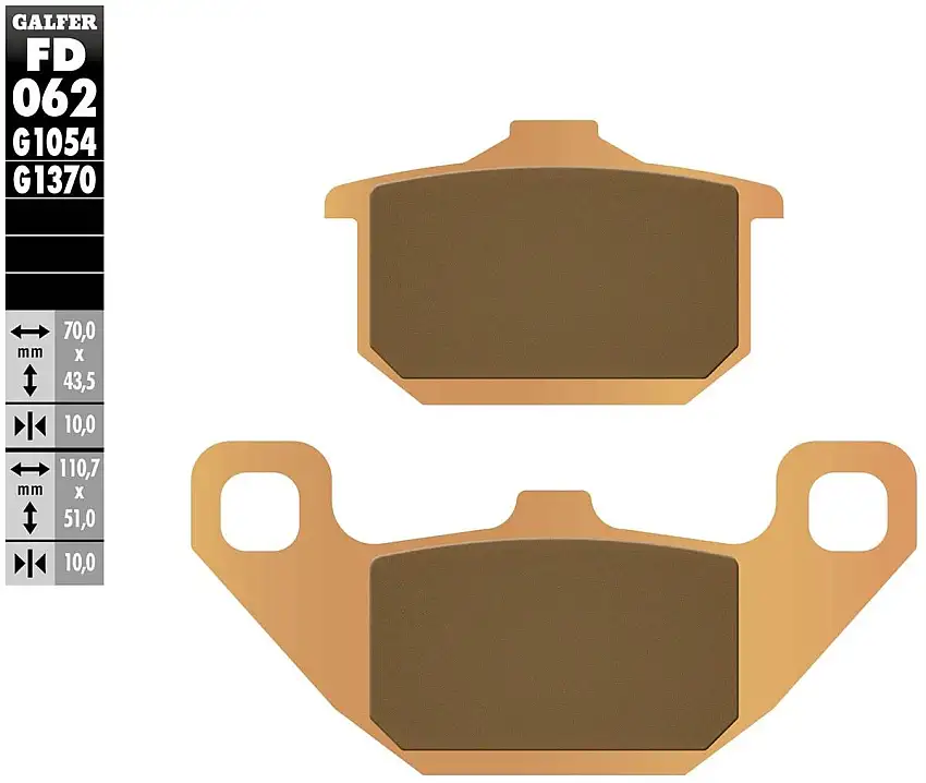 Pastiglie freno anteriori Galfer per kawasaki en 500 90-93 - Mescola G1370 sinterizzata strada FD062G1370