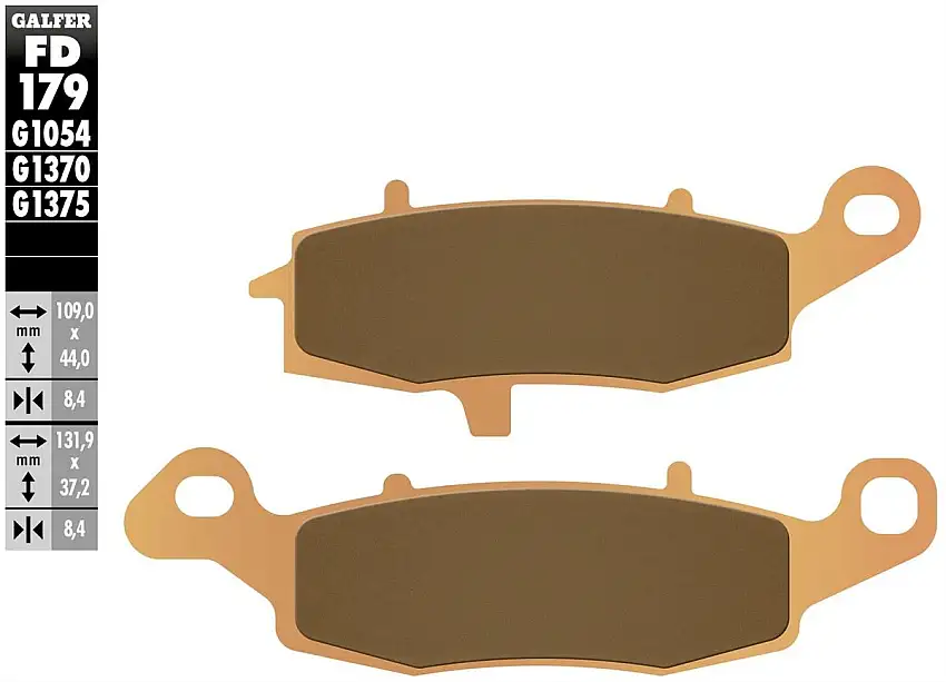 Pastiglie freno anteriori Galfer per Kawasaki ER6F ABS 2006 - Mescola G1370 sinterizzata strada FD179G1370