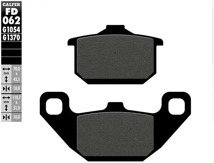 Pastiglie freno anteriori Galfer per kawasaki gpz 1000 rx 1985 - Mescola G1054 semimetallica FD062G1054