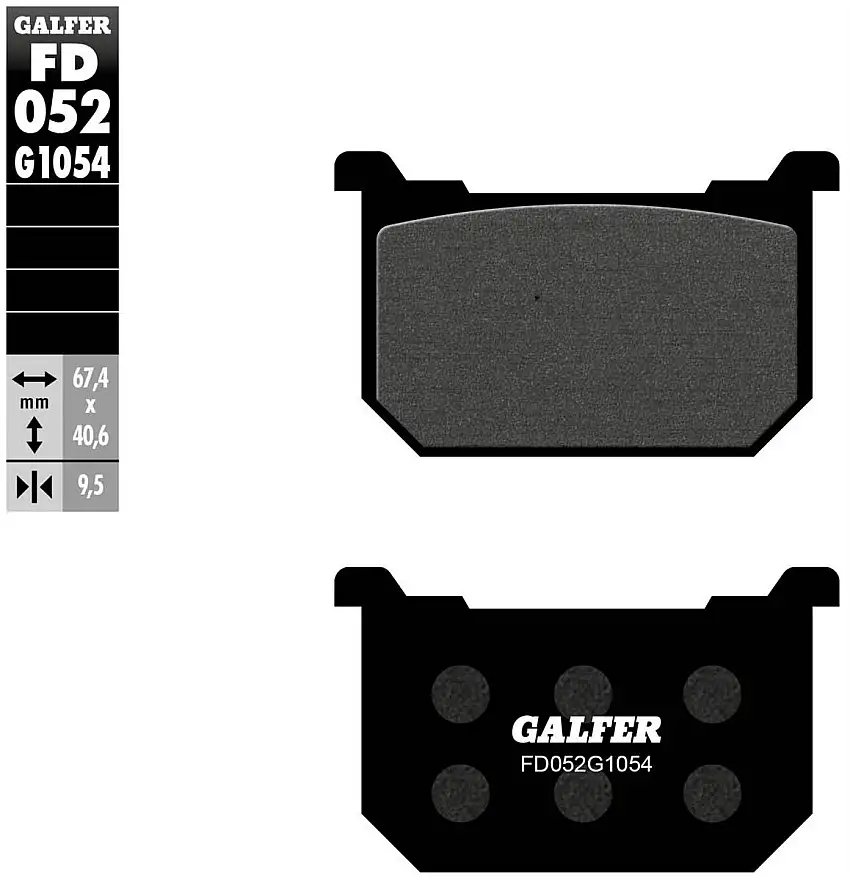 Pastiglie freno anteriori Galfer per kawasaki gpz 550 82-83 - Mescola G1054 semimetallica FD052G1054