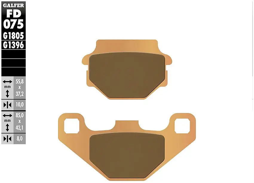 Pastiglie freno anteriori Galfer per kawasaki klr 600s 90-92 - Mescola G1396 sinterizzata offroad FD075G1396