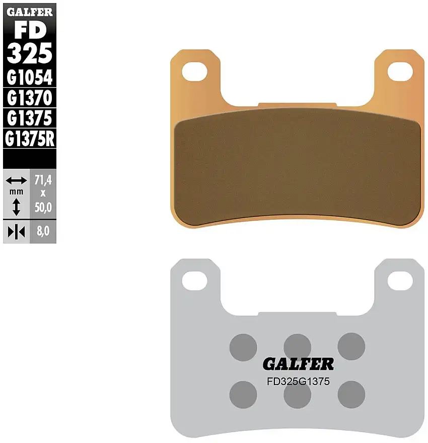 Pastiglie freno anteriori Galfer per Kawasaki Versys 1000 SE 2019 - Mescola G1375 sinterizzata sport FD325G1375