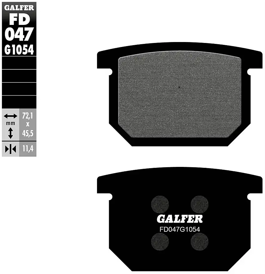 Pastiglie freno anteriori Galfer per Kawasaki VN 800 Vulcan Classic 1995 - Mescola G1054 semimetallica FD047G1054