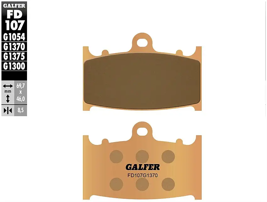 Pastiglie freno anteriori Galfer per Kawasaki Zephyr 1100 1992 - Mescola G1370 sinterizzata strada FD107G1370