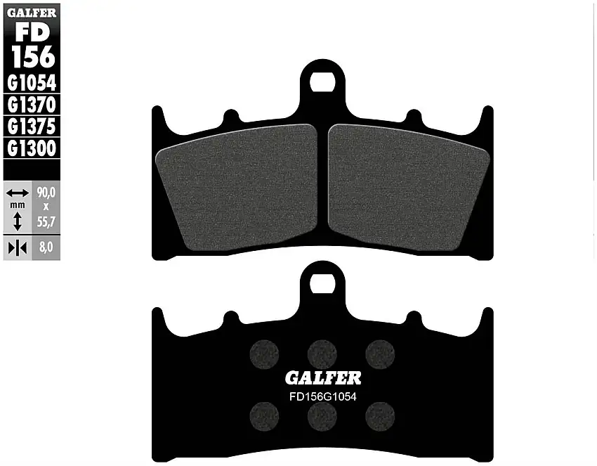 Pastiglie freno anteriori Galfer per Kawasaki ZRX 1200 2004 - Mescola G1054 semimetallica FD156G1054