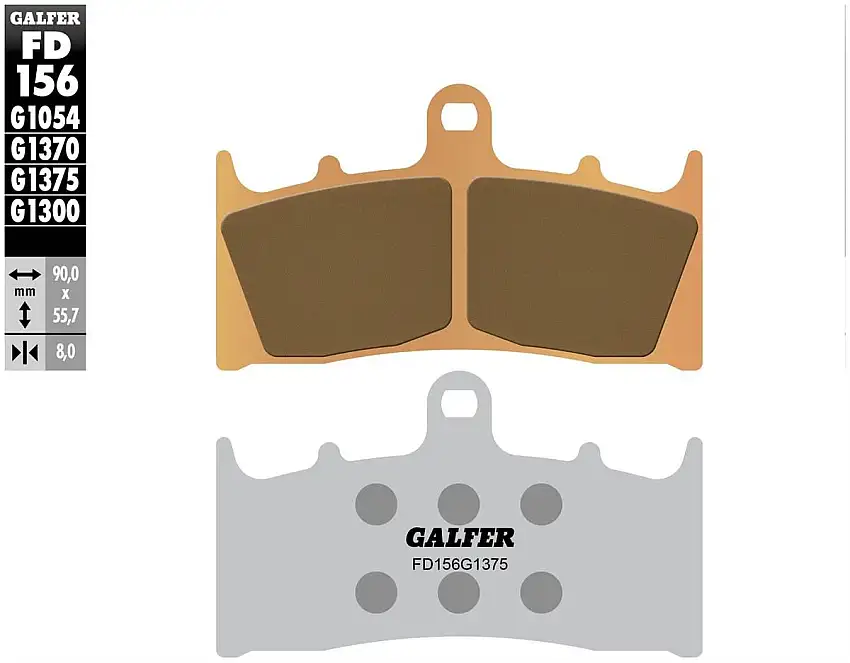 Pastiglie freno anteriori Galfer per Kawasaki ZRX 1200 S 02-04 - Mescola G1375 sinterizzata sport FD156G1375