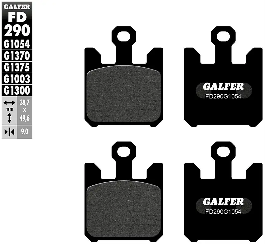 Pastiglie freno anteriori Galfer per Kawasaki ZX-10R 04-07 - Mescola G1054 semimetallica FD290G1054