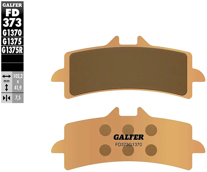 Pastiglie freno anteriori Galfer per Kawasaki ZX-10R SE 2018 - Mescola G1370 sinterizzata strada FD373G1370