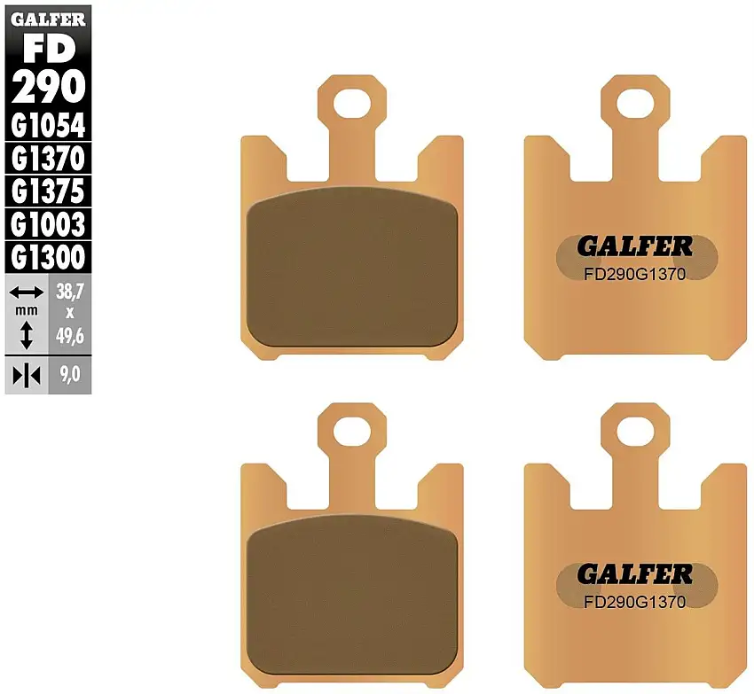 Pastiglie freno anteriori Galfer per Kawasaki ZX-6R 636 03-12 - Mescola G1370 sinterizzata strada FD290G1370