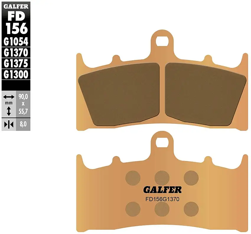 Pastiglie freno anteriori Galfer per Kawasaki ZXR 400 1999 - Mescola G1370 sinterizzata strada FD156G1370
