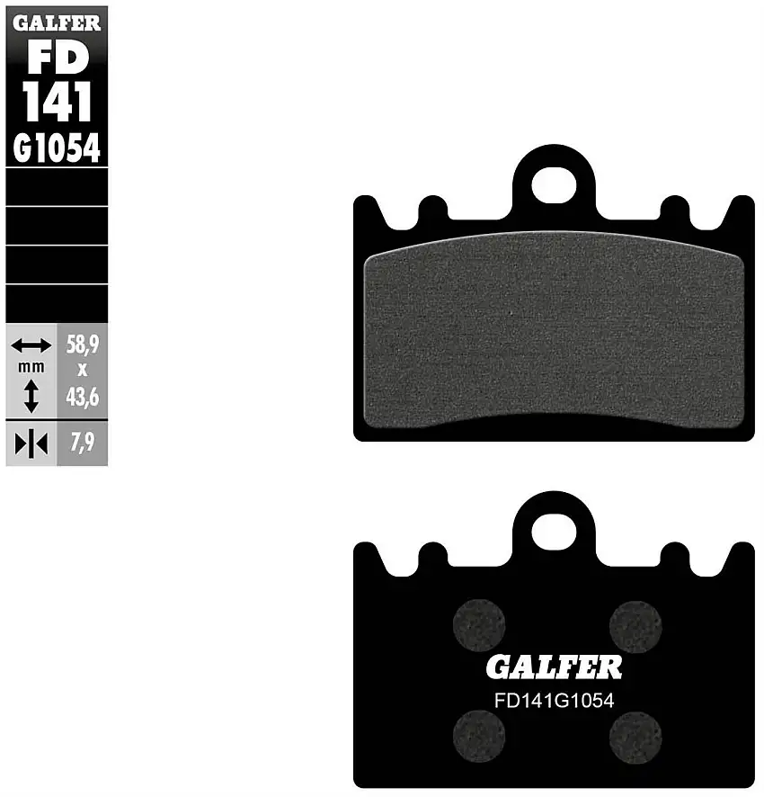 Pastiglie freno anteriori Galfer per kawasaki zzr 400 90-01 - Mescola G1054 semimetallica FD141G1054