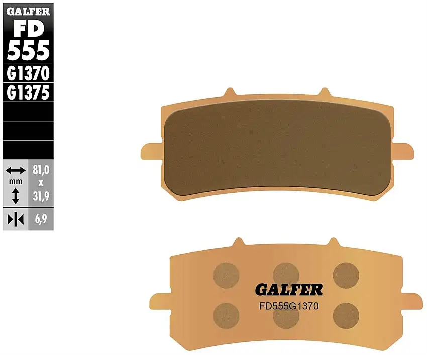 Pastiglie freno anteriori Galfer per keeway vieste 300 xdv 2024 - Mescola G1370 sinterizzata strada FD555G1370