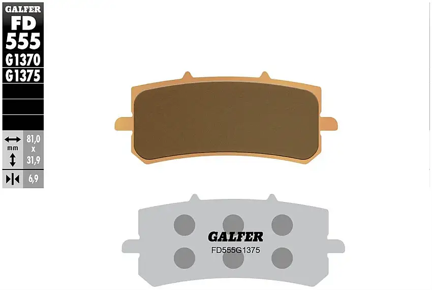 Pastiglie freno anteriori Galfer per keeway vieste 300 xdv 2024 - Mescola G1375 sinterizzata sport FD555G1375