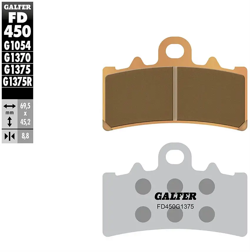 Pastiglie freno anteriori Galfer per KTM 125 Duke 2011 - Mescola G1375 sinterizzata sport FD450G1375