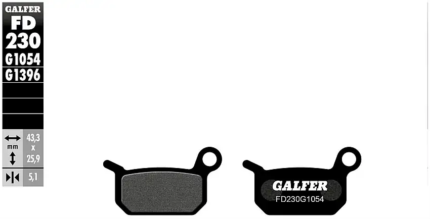 Pastiglie freno anteriori Galfer per ktm 50 lc pro senior 2004 - Mescola G1054 semimetallica FD230G1054