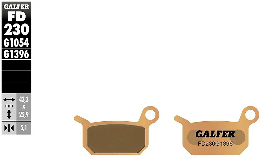 Pastiglie freno anteriori Galfer per ktm 50 sm 2006 - Mescola G1396 sinterizzata offroad FD230G1396