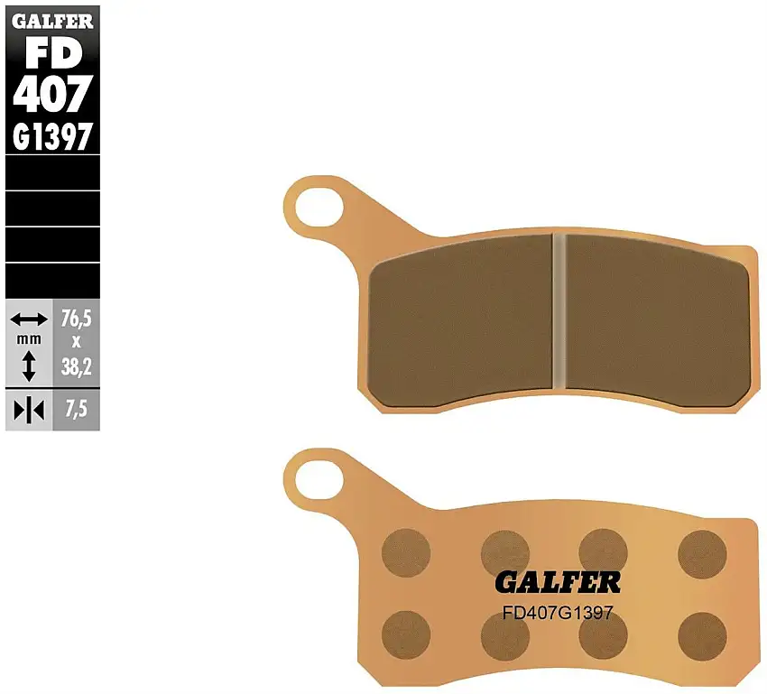 Pastiglie freno anteriori Galfer per ktm 505 sx 2008 - Mescola G1397 sinterizzata offroad FD407G1397