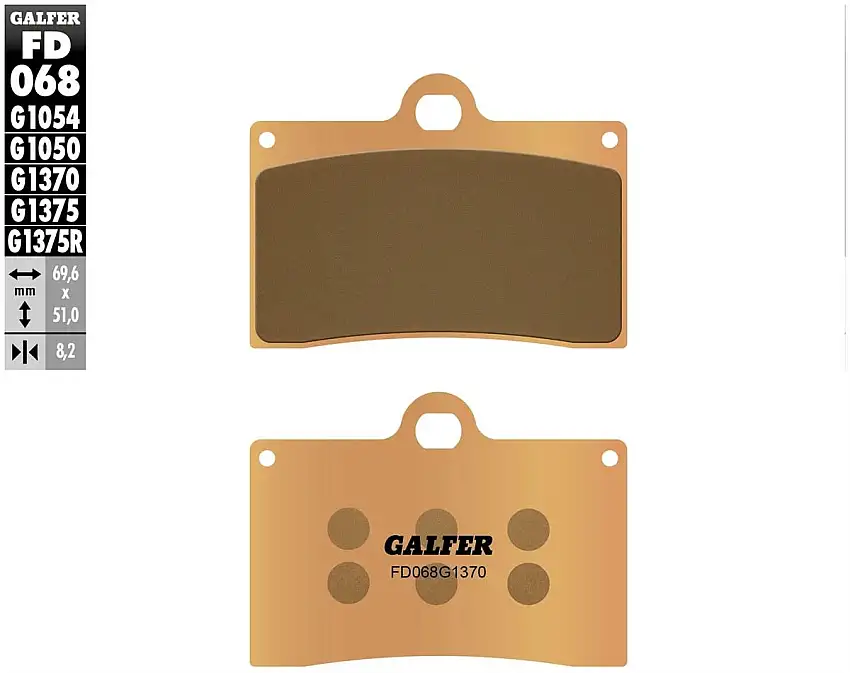Pastiglie freno anteriori Galfer per KTM 620 Duke 95-98 - Mescola G1370 sinterizzata strada FD068G1370