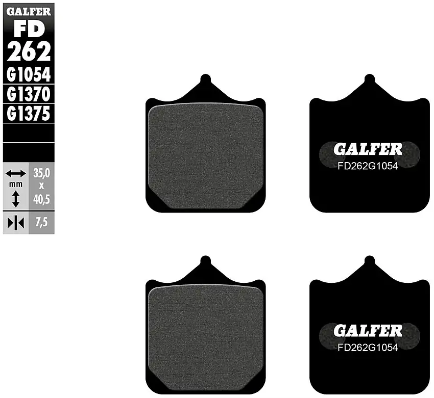 Pastiglie freno anteriori Galfer per KTM 990 Supermoto 07-11 - Mescola G1054 semimetallica FD262G1054
