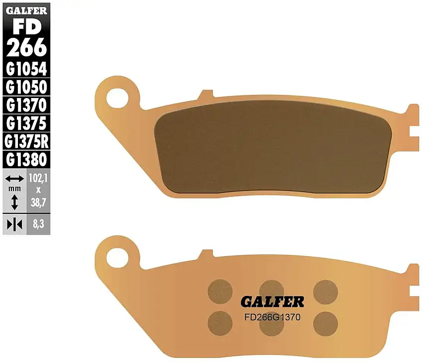 Pastiglie freno anteriori Galfer per Kymco Downtown 300 09-14 - Mescola G1370 sinterizzata strada FD266G1370