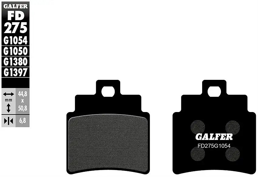 Pastiglie freno anteriori Galfer per Kymco Grand Dink 250 2002 - Mescola G1054 semimetallica FD275G1054