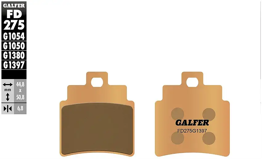 Pastiglie freno anteriori Galfer per Kymco Grand Dink 250 2002 - Mescola G1397 sinterizzata offroad FD275G1397