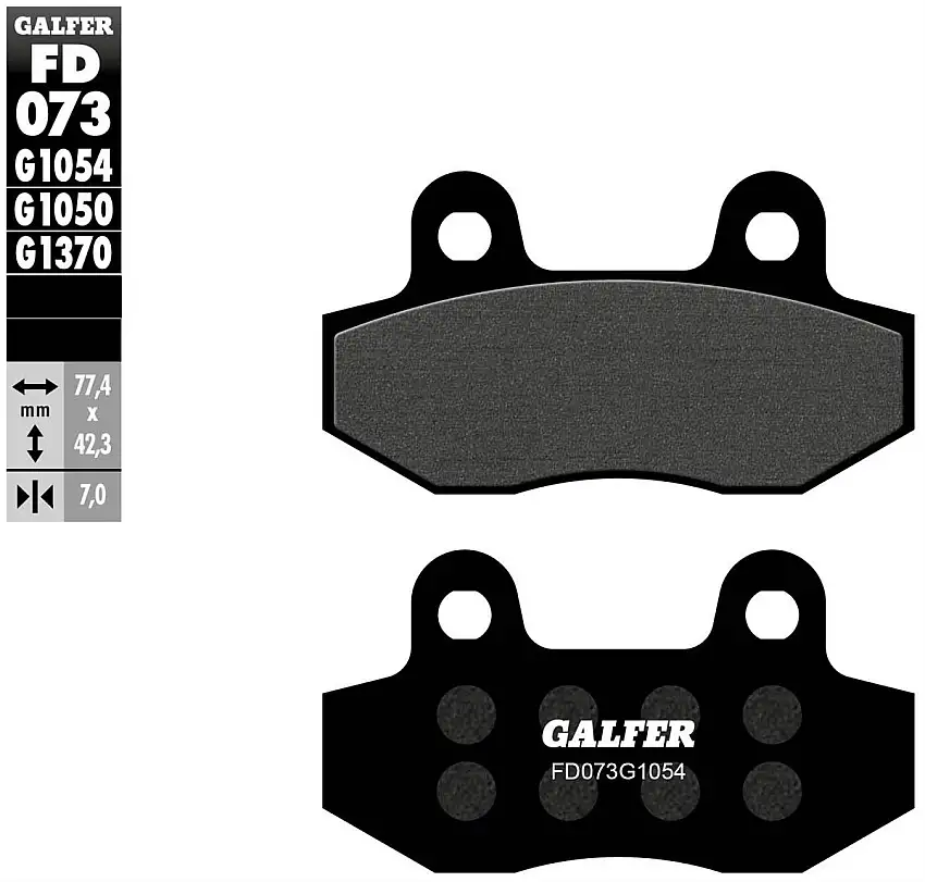Pastiglie freno anteriori Galfer per kymco nexxon 50 2009 - Mescola G1054 semimetallica FD073G1054