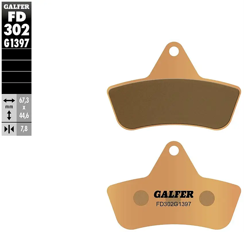 Pastiglie freno anteriori Galfer per laverda quasar 400 4x4 2004 - Mescola G1397 sinterizzata offroad FD302G1397