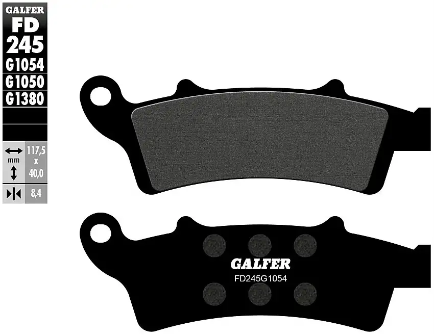 Pastiglie freno anteriori Galfer per malaguti madison 250 99-05 - Mescola G1054 semimetallica FD245G1054
