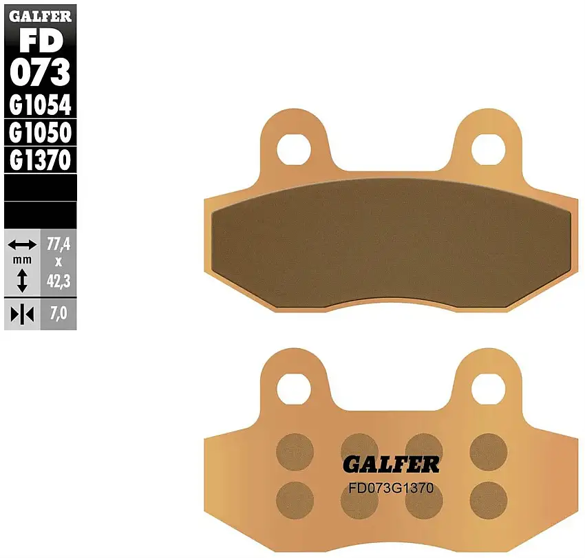 Pastiglie freno anteriori Galfer per mash black seven 250 2017 - Mescola G1370 sinterizzata strada FD073G1370