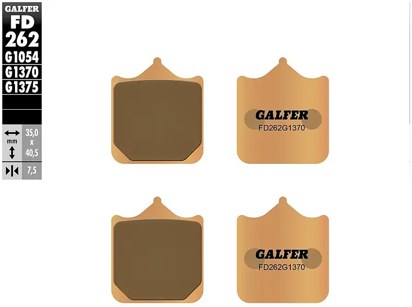 Pastiglie freno anteriori Galfer per mondial nuda 1000 2003 - Mescola G1370 sinterizzata strada FD262G1370