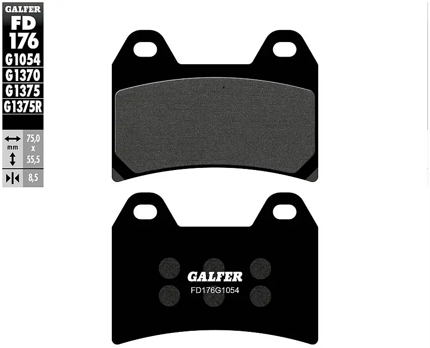 Pastiglie freno anteriori Galfer per Moto Guzzi V7 III 2017 - Mescola G1054 semimetallica FD176G1054