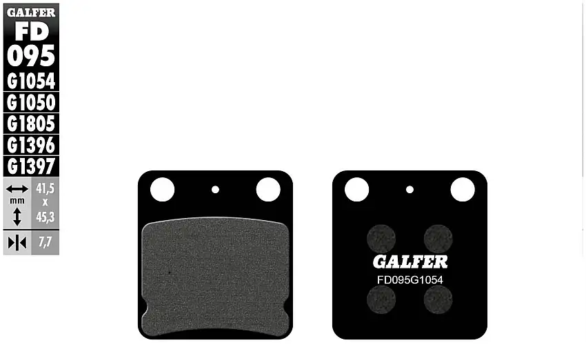 Pastiglie freno anteriori Galfer per peugeot sum-up 125 2008 - Mescola G1054 semimetallica FD095G1054
