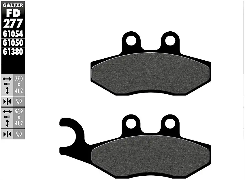 Pastiglie freno anteriori Galfer per Piaggio Beverly 300 2010 - Mescola G1054 semimetallica FD277G1054