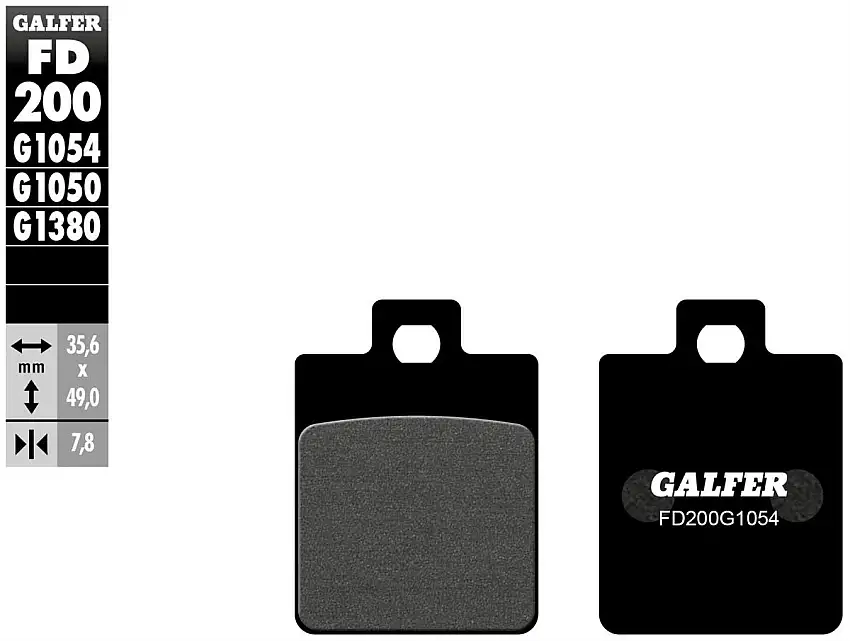 Pastiglie freno anteriori Galfer per Piaggio Liberty 50 4T 00-08 - Mescola G1054 semimetallica FD200G1054