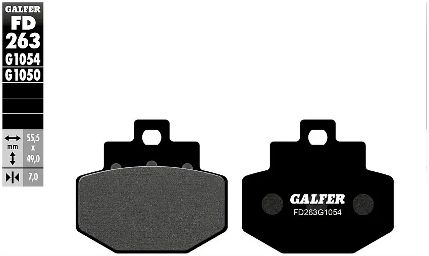 Pastiglie freno anteriori Galfer per piaggio mp 3 lt 500 sport advanced 2021 - Mescola G1054 semimetallica FD263G1054