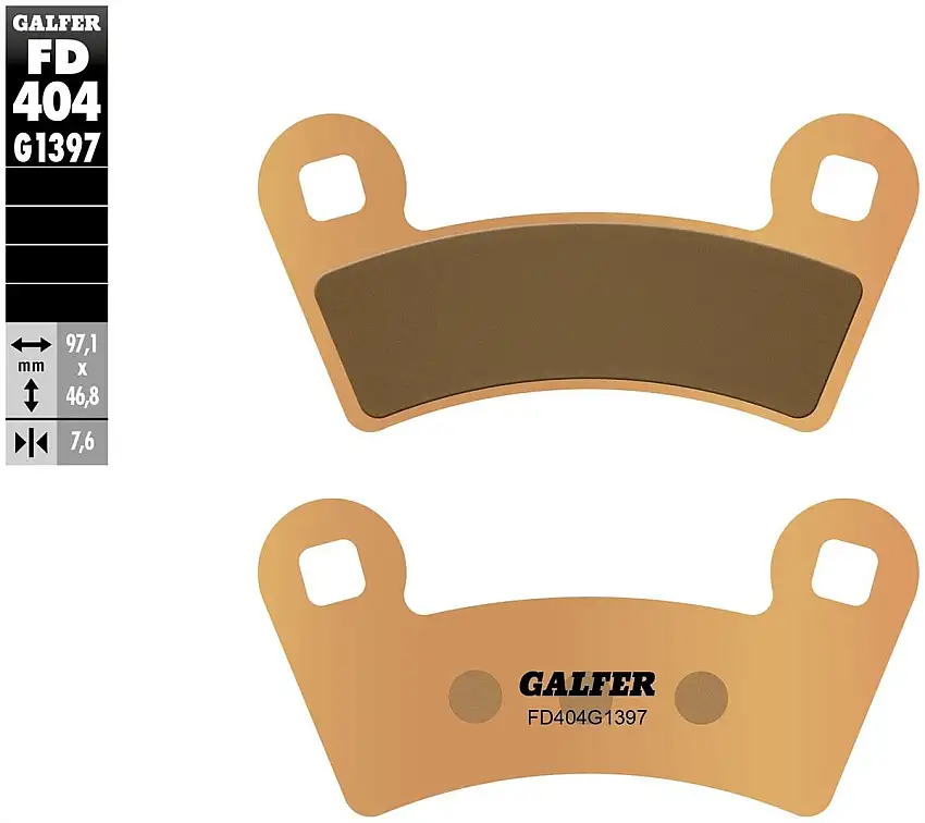 Pastiglie freno anteriori Galfer per polaris outlaw 525 s 2008 - Mescola G1397 sinterizzata offroad FD404G1397