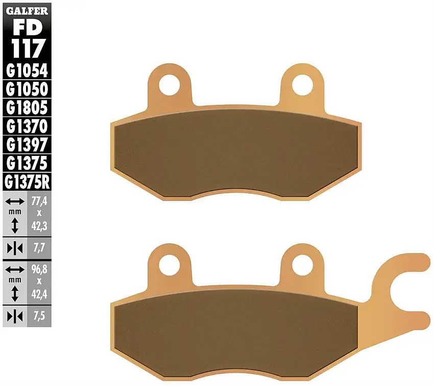 Pastiglie freno anteriori Galfer per Suzuki Burgman 125 2014 - Mescola G1375 sinterizzata sport FD117G1375