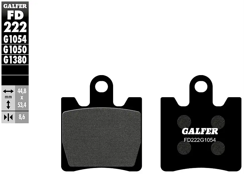 Pastiglie freno anteriori Galfer per Suzuki Burgman 250 98-06 - Mescola G1054 semimetallica FD222G1054