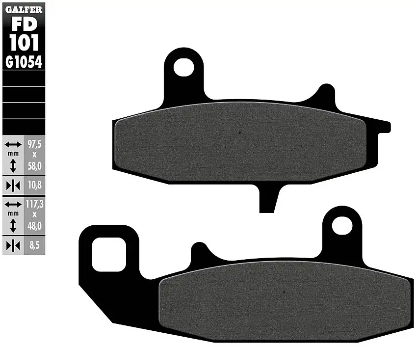 Pastiglie freno anteriori Galfer per suzuki dr 650 re 94-95 - Mescola G1054 semimetallica FD101G1054